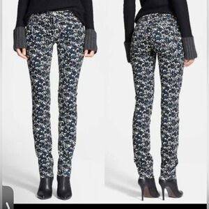 NWOT Tory Burch Sandshell Nouveau Flower Printed Skinny Jeans